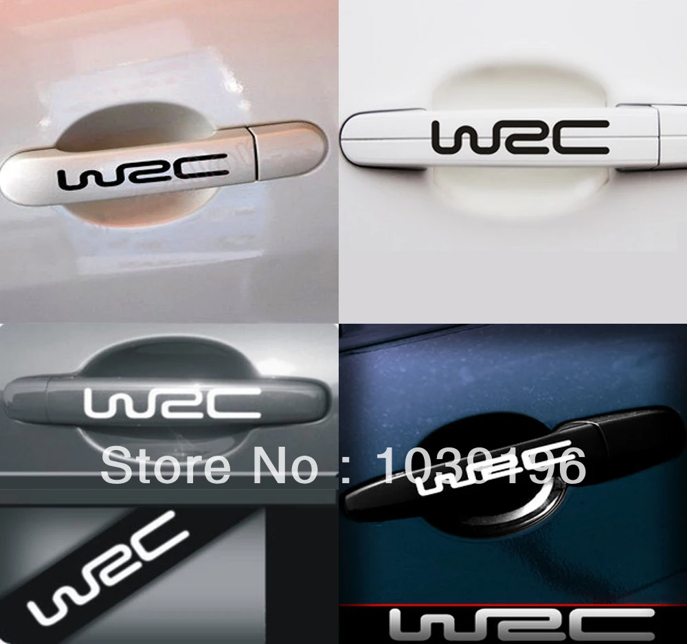 4 x WRC креативная Автомобильная дверь наклейка на ручку для Toyota ford chevrolet Volkswagen VW Tesla