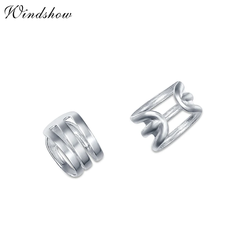Мини Твердые 925 пробы серебряные пустотелые серьги гвоздики уха пиджаки с манжетами для женщин леди девушки ювелирные изделия