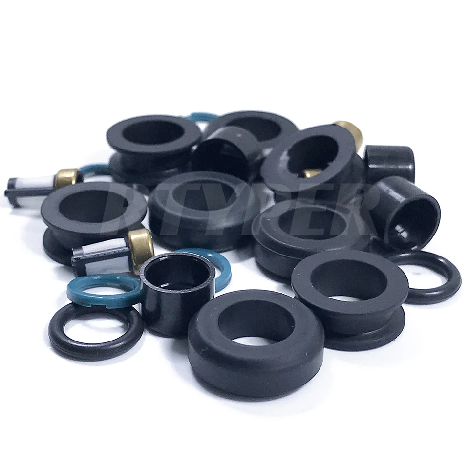 Fuel Injector O-rings Kit With Pintle Caps & Filters For Toyota 4Runner, Pickup, T100 1989-1995 3.0L V6