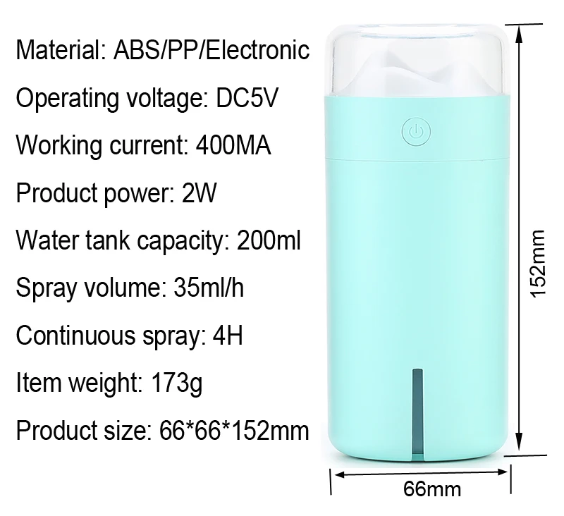 New Aroma Essential Oil Diffuser Dashan humidifier Air Purifier LED Night Light Mini USB Fogger Car Ultrasonic humidifiers