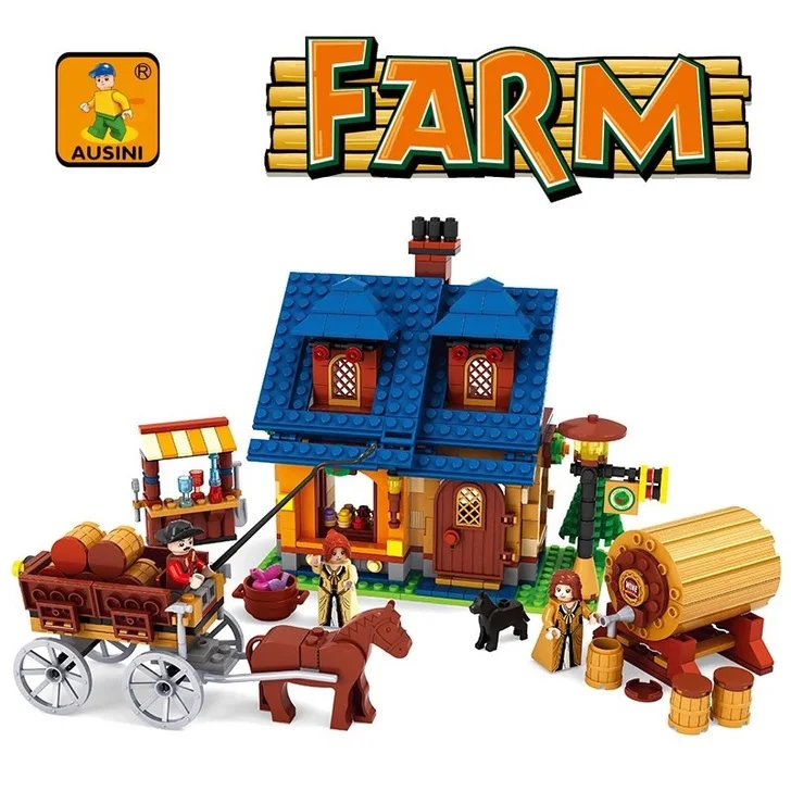 

building block set compatible with lego happy farm 255 3D Construction Brick Educational Hobbies Toys for Kids