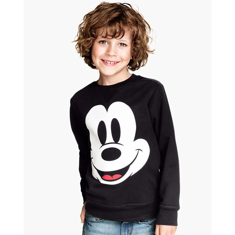 

Boys Girls Long Sleeve T shirt Spring Autumn Mickey Minnie Round Collar Tee Shirts For Kids Cotton Casual Clothing Children Tops