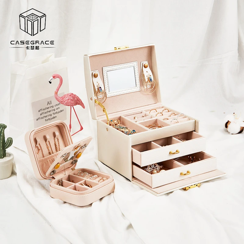 Casegrace шкатулка из искусственной кожи с узором крокодиловая кожа тремя двойными