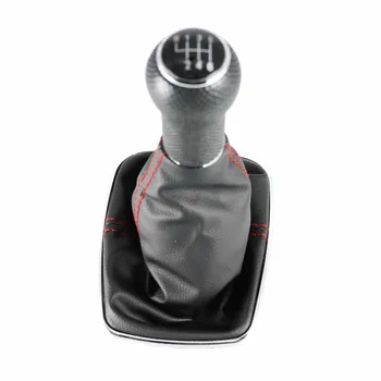 

6 Speed Gear Shift Knob Gaiter Boot Red Line 12mm For VW Golf 4 1998 1999 2000 2001 2002 2003 2004 2005 2006