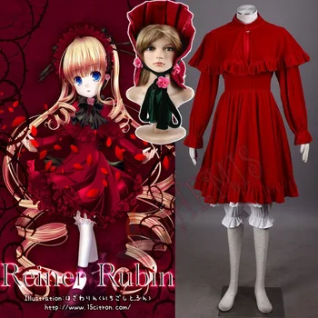 

Athemis Winter Dress with Tippet Rozen Maiden Pure Ruby Cosplay Women Party Dresses Attractive Billowing Skirt Girls