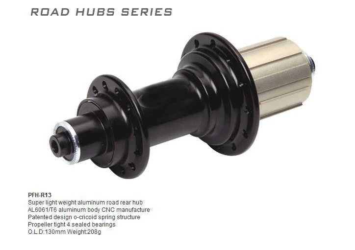 

Powerway R13 Road Bike Hub Front/Rear Light Hub 76g/208g Road Bicyckes Hub V Brake 18/20/24/28 G3 Pattern, front 16/18/20/24