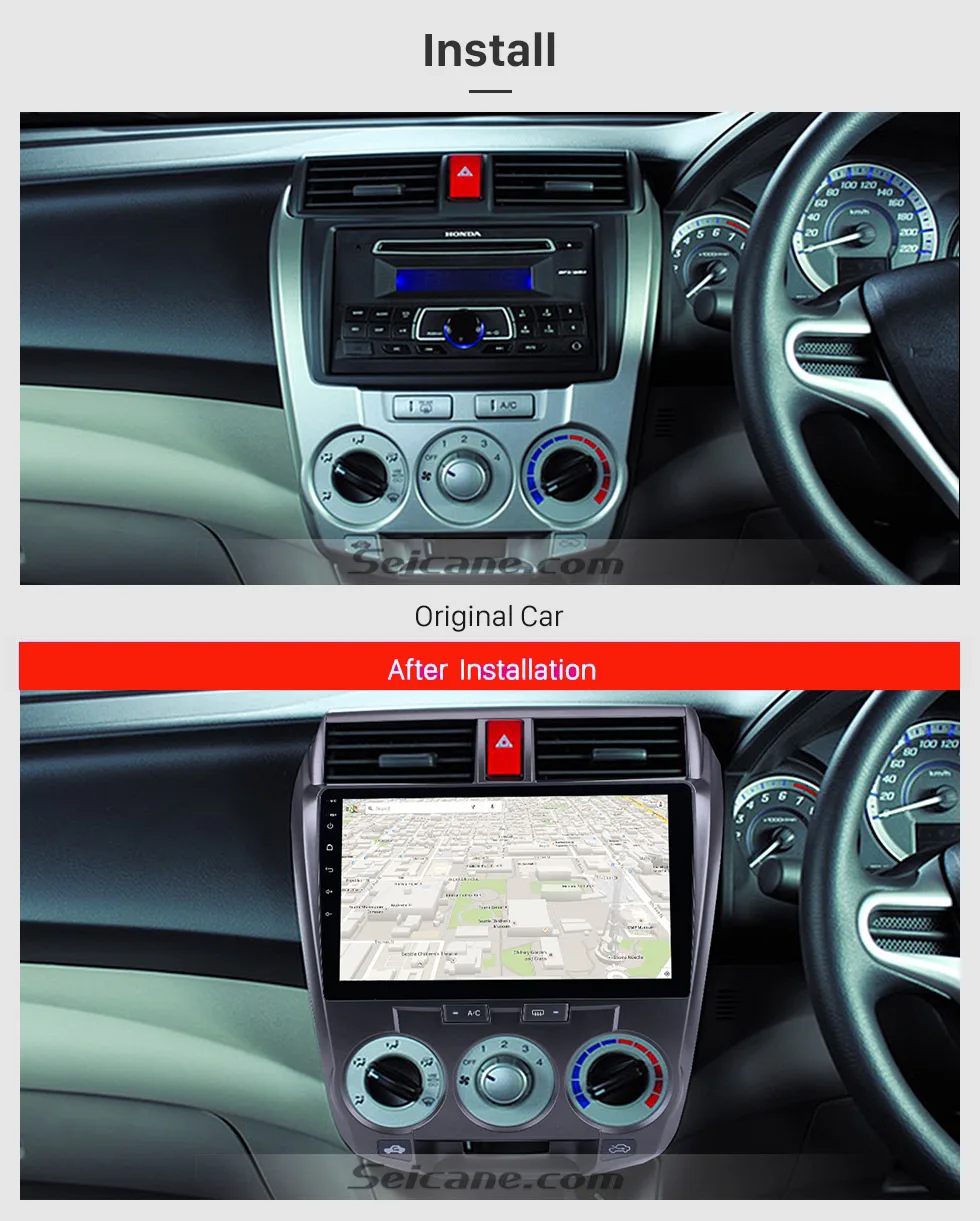 Seicane Android 8,1/7,1 10," автомобильное радио для Honda CITY 2011 2012 2013- 2Din gps Tochscreen мультимедийный плеер головное устройство