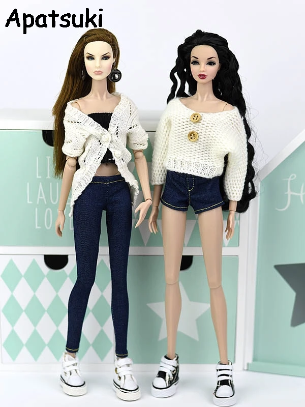 

Kids Toy Jeans Bottoms Trousers Long Pants For Barbie Doll Clothes Fashion Outfit Shorts For Blythe 1/6 BJD Dolls Accessories