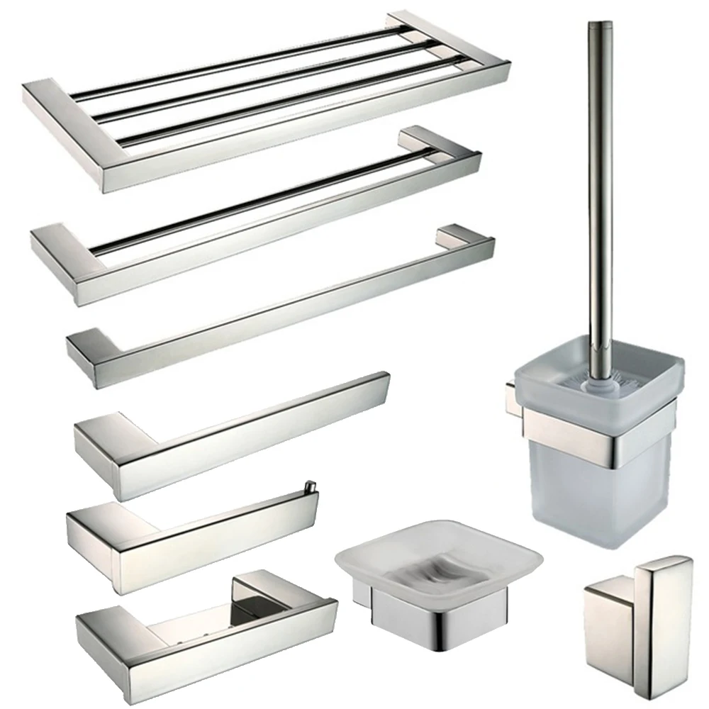 Sus 304 Stainless Steel Bathroom Hardware Set Accessories Sus 304 Stainless Steel Bathroom