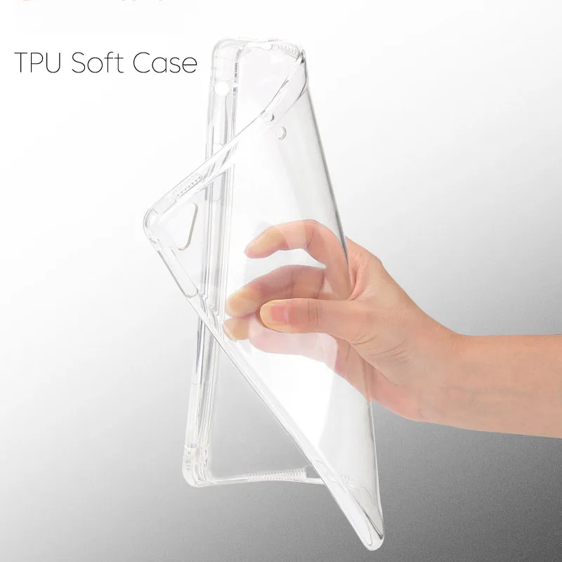 

for ipad air 2 back case with Pencil Holder for iPad 5th 6th case 9.7'' mini 2 Rubber Clear Cover Tablet Soft Silicone Case