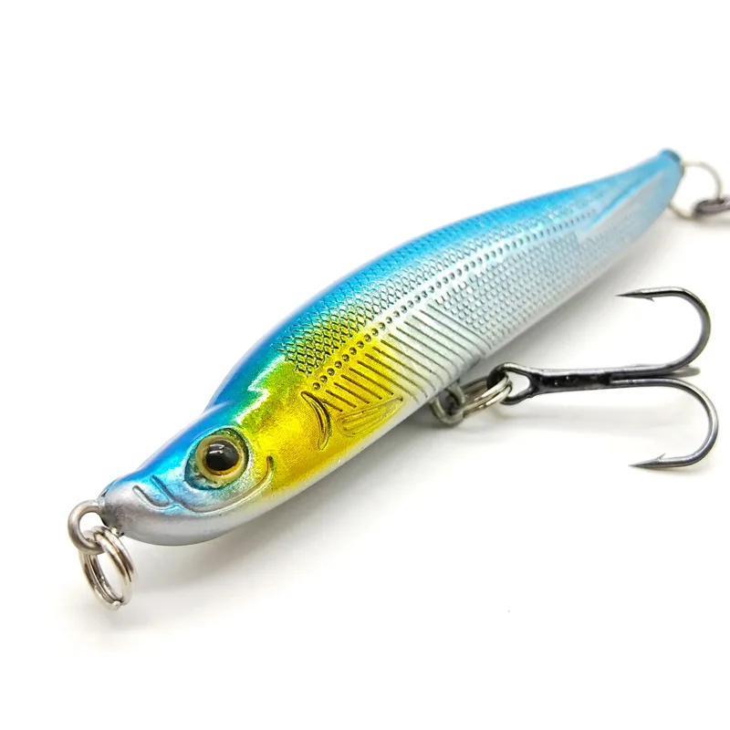 8 cm 11G Minnow Fishing Lures Bass Trolling Artificial Hard Bait Crankbait Wobblers 3D Eyes for Fishing Carp Pesca