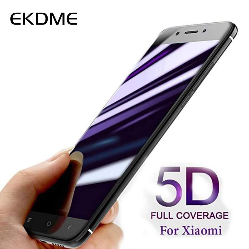 

EKDME 5D Full Protection Tempered Glass For Xiaomi Mi8 SE Mi 5X 6X A1 A2 Screen Film For Redmi Note 5 Pro Indian Note 5A 5 Plus