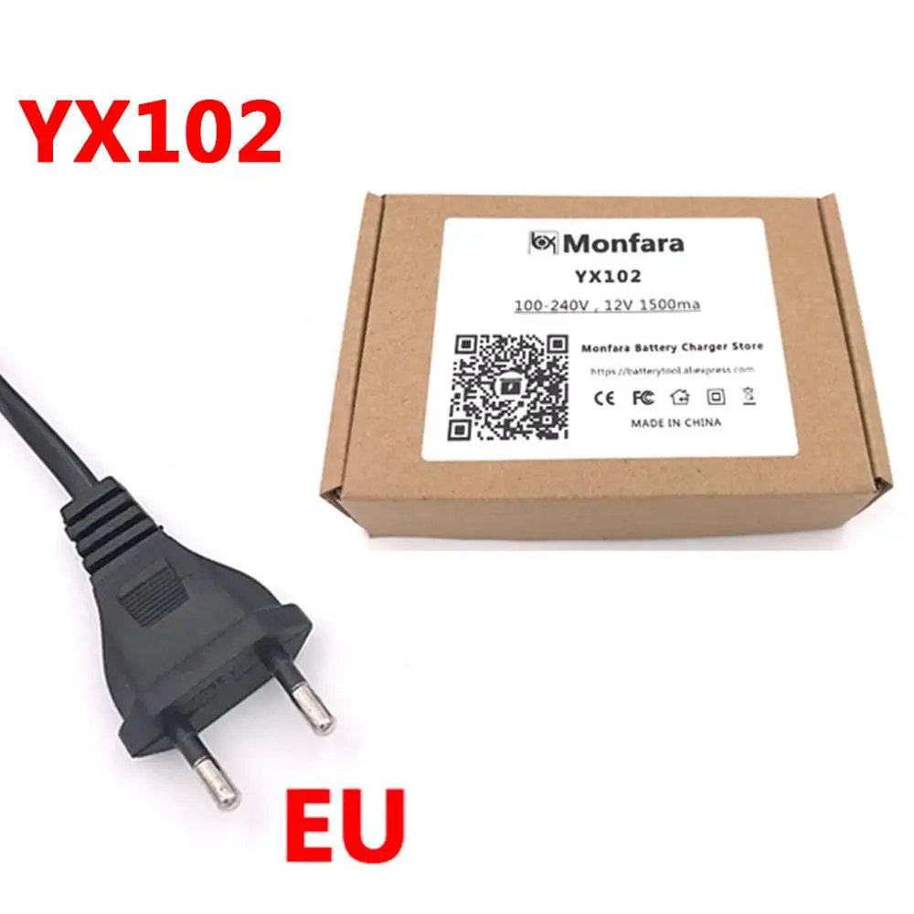 100 V-240 V Портативное 12V умное свинцово-Кислотное зарядное устройство для автомобильного мотоцикла адаптер питания США ЕС вилка черный Автомобильный инструмент - Цвет: YX102 - EU Plug