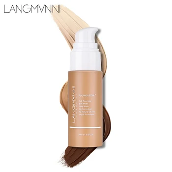 Langmanni 30ml Liquid Foundation Soft Matte Concealer 13 Colors Primer Base Professional Face Make up