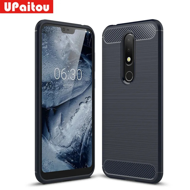 Чехол upaitou для Nokia 6 1 Plus чехол из углеродного волокна устойчивый к царапинам