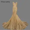 vestido de festa Luxury Evening Gowns Sweetheart robe de soiree Gold Sequins Mermaid Evening Dresses Long 2022 Best Selling ► Photo 1/6