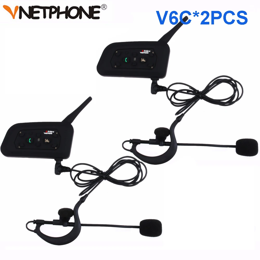 Беспроводная гарнитура Vnetphone V6C * 2 шт. 1200 м дуплексные Bluetooth наушники BT|Наушники
