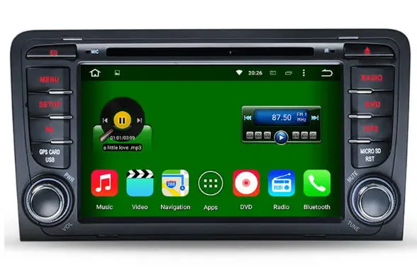 Best Android 8.0 7.1 6.0 Car DVD Player for Audi A3 2002-2011 GPS Navigation Radio System 4G 64-BIT 2GB RAM 16GB 32G octa core 0