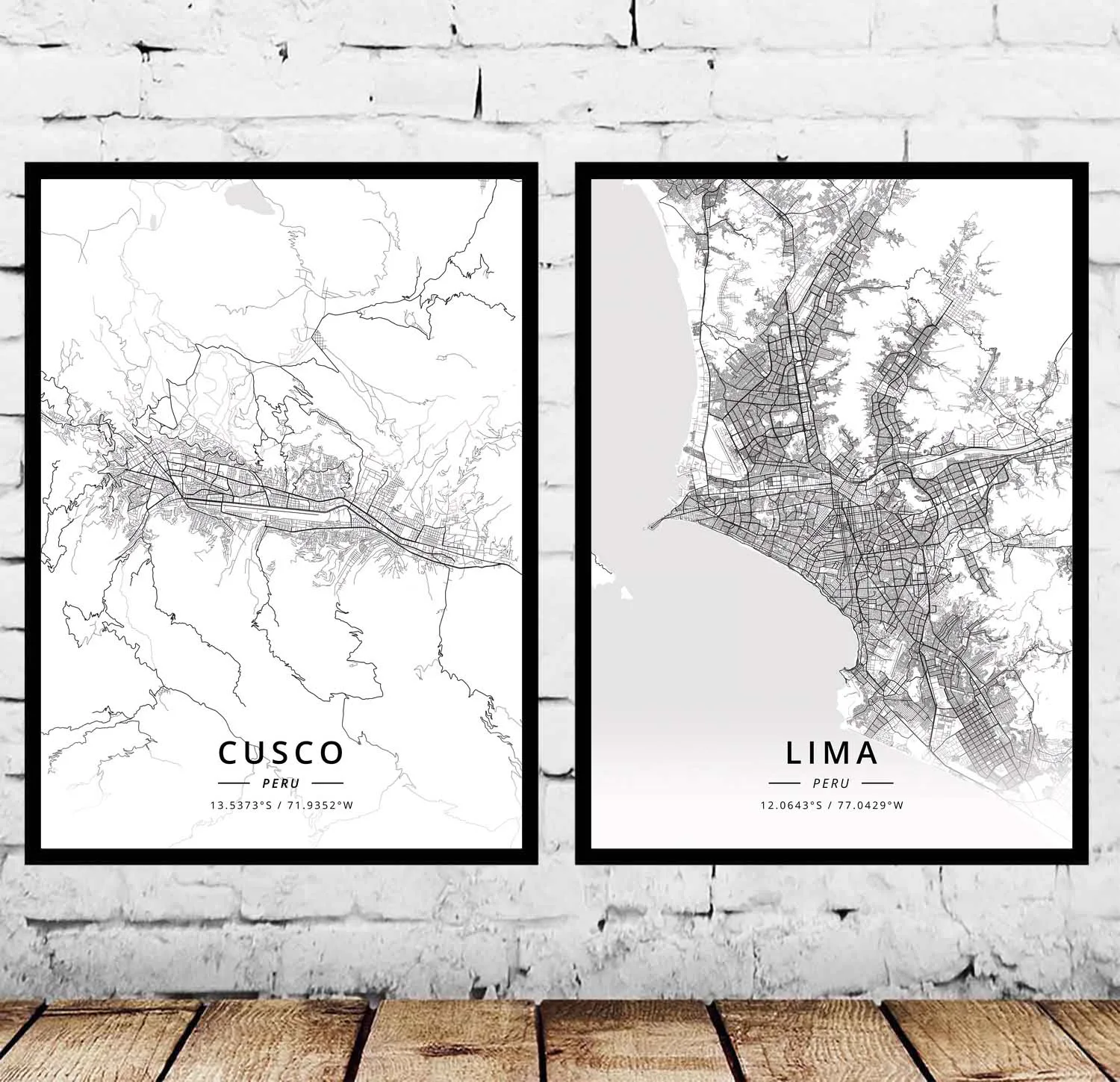 

Cusco Lima Peru Map Poster