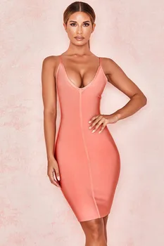 

High Quality Orange Slip Rayon Dressing Gown Club Fiesta Bodycon Dress