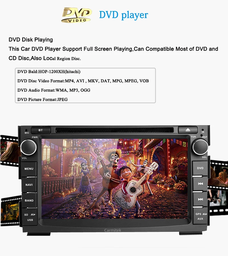 Sale 2 din Car Radio Car DVD Player Multimedia For Kia Ceed 2010 2011 2012 Venga GPS Glonass Navigation Audio Stereo Head unit Video 6