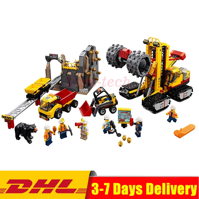 

Lepin 02102 Genuine Toys 989Pcs City Series The 60188 Mining Experts Site Set Building Blocks Bricks Funny Toys Model Kids Gifts