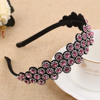 

Korea Sweet Elegant Princess Girl HairBands Ornament Women Fashion Shiny Crystal Rhinestone Headwear Accessories