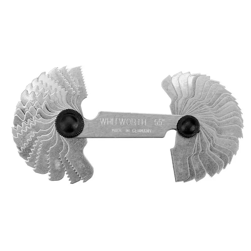 

Thread Plug Gage Stainless Steel British System + Metric System Screw Pitch 52pcs 60 and 55 Degree Measuring Gauge Tools