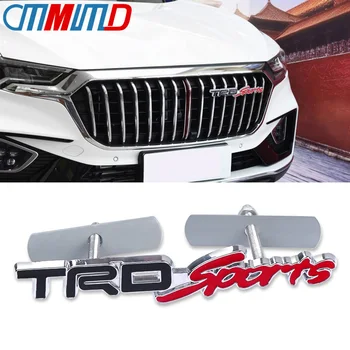 

Car accessories 3D Metal TRD SPORT Car Front Hood Grille Badge Stickers for Toyota CROWN REIZ COROLLA Camry Car-styling