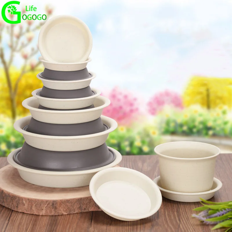 

Thick Plastic Plant Flower Pot Tray Flower Round Extra Large Flower Pot Bottom Pad Chassis Pot Drag Base Bottom Support Decor