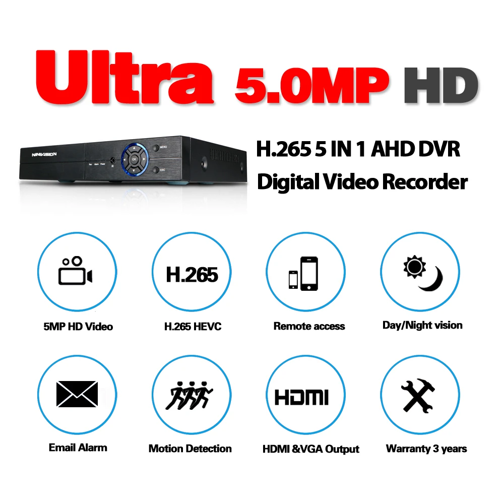 5 в 1 4MP AHD DVR NVR XVR CCTV 4Ch 8Ch 1080 P 3MP 5MP Гибридный рекордеры для систем видеонаблюдения Камера Onvif RS485 ТАЗИКОВЫЕ от Управление P2P облако