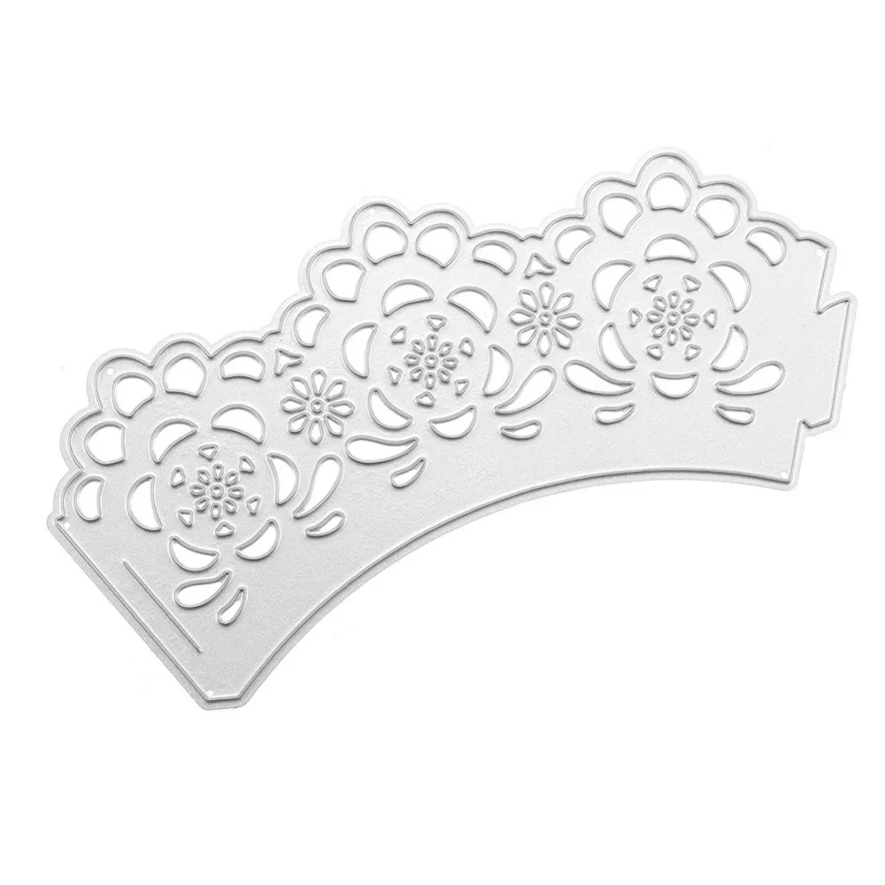 Изготовление Scrapbook Deco поставки 64*124 мм красивый цветок торт чашка металлическая