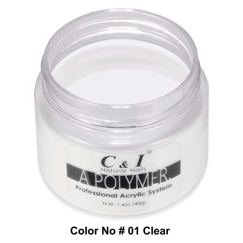 Acrylic Powder A Polymer Color 01 Clear, 40gacrylic powder
