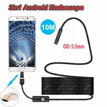 5,5 мм Android type-C USB эндоскоп камера водонепроницаемая труба Инспекционная камера бороскоп для huawei Android телефон бороскоп