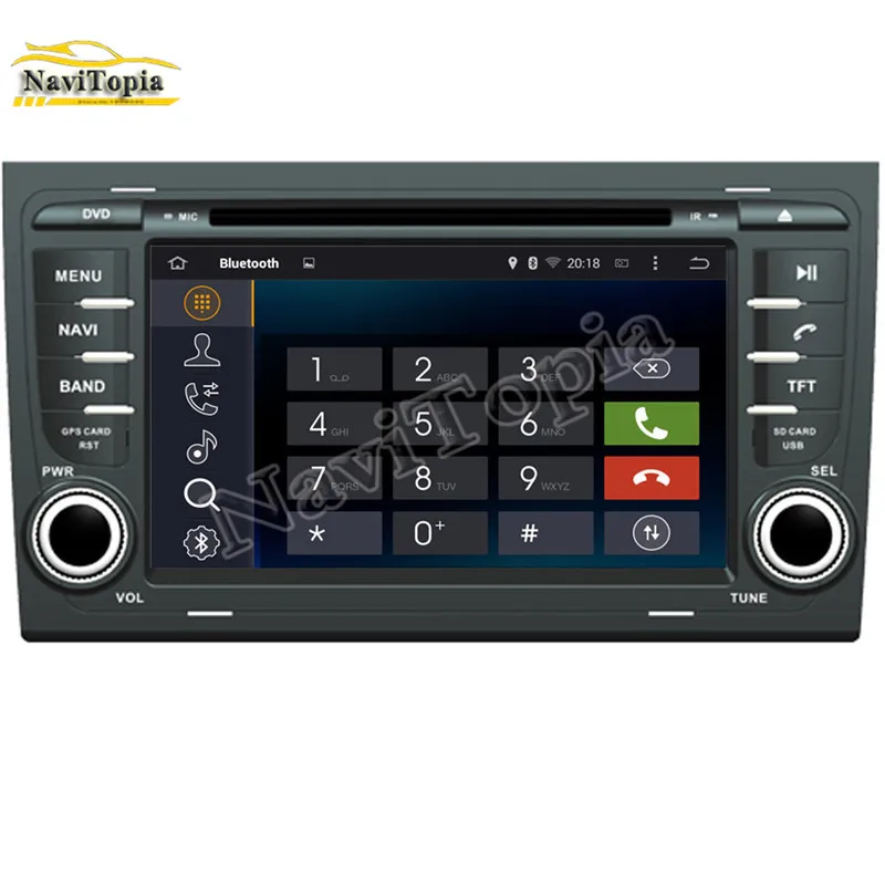 Excellent NAVITOPIA 4G RAM 64G ROM PX6 Six Core Android 9.0 Car DVD Player GPS Navigation for Audi A4 2002-2008 for SEAT EXEO 2010- 5