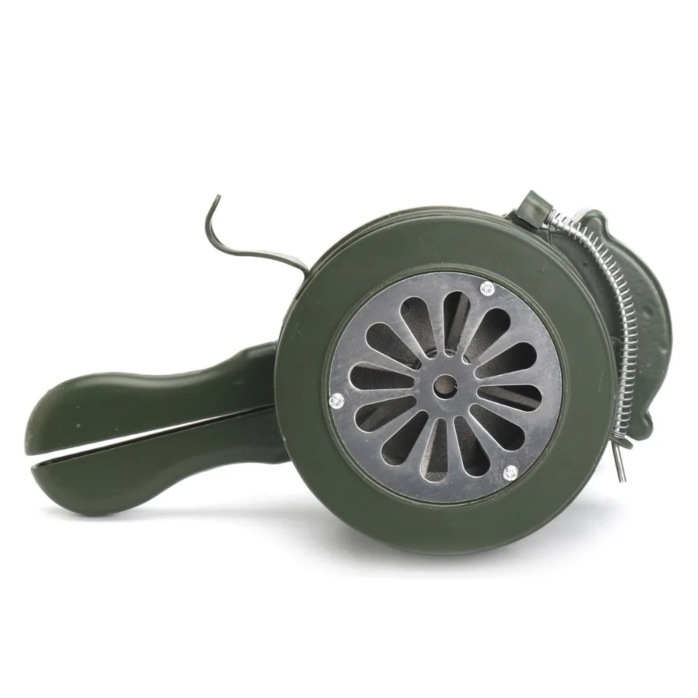 Nuevo verde aleación de aluminio de manivela manual ataque aéreo de seguridad de emergencia de la sirena de alarma de casa de protección, sirena de alarma de seguridad - 6