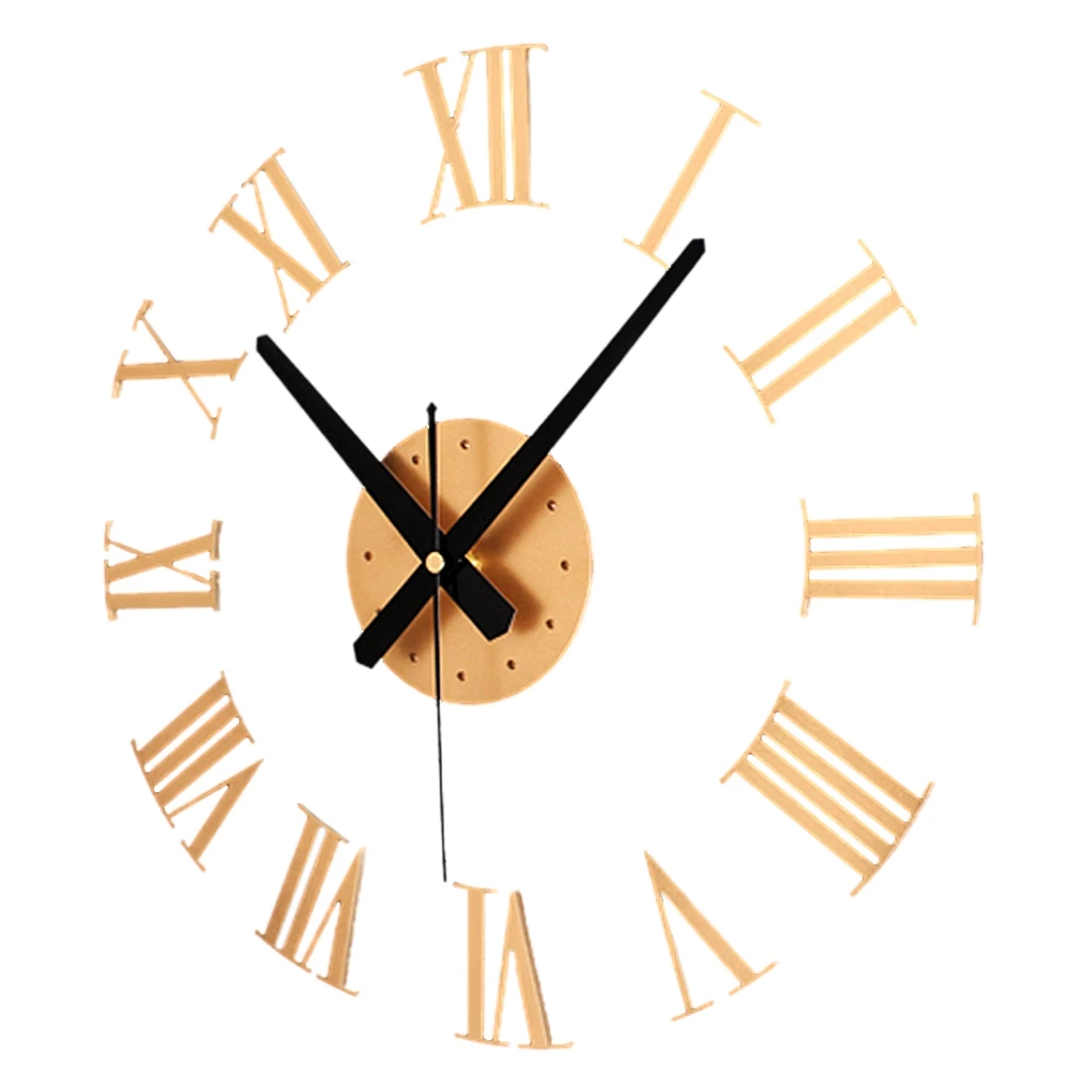 DIY Luxury 3D Roman numerals Wall Clock Large Size Home Decoration Art