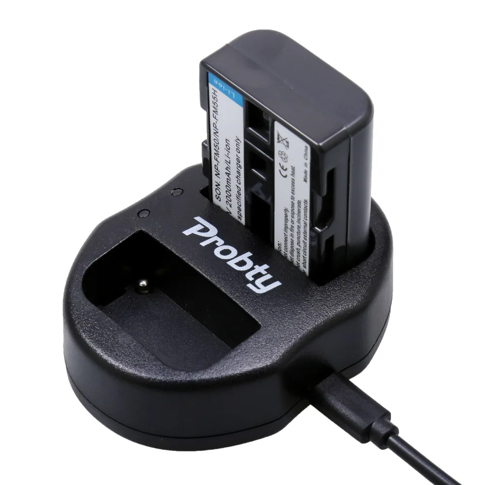 Аккумуляторы PROBTY 2 шт. + зарядное устройство с двумя USB портами аккумулятор для