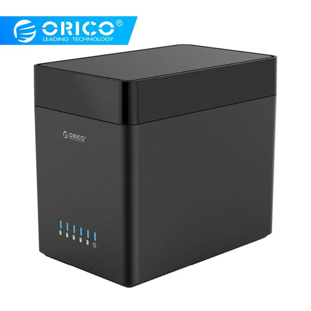 ORICO 5 отсек магнитного типа 3,5 дюймов жесткий диск корпус USB3.0 для SATA3.0 3,5 в HDD Чехол Поддержка UASP 12V6. 5A мощность макс 50 ТБ