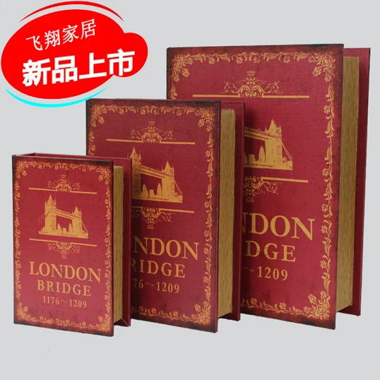 الأوروبية الحديثة الرجعية محاكاة دراسة كتاب وهمية الكتاب التصوير الدعائم الكتاب خزانة الديكور مربع صندوق تخزين الديكور