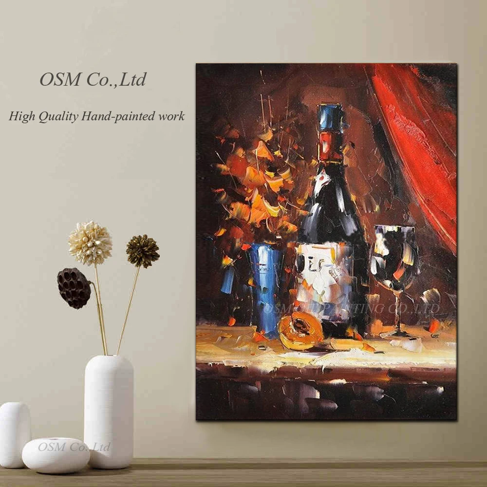 Popular Kitchen Glass Wine Oil Paintings Buy Cheap Kitchen Glass focus for Oil Painting For Kitchen