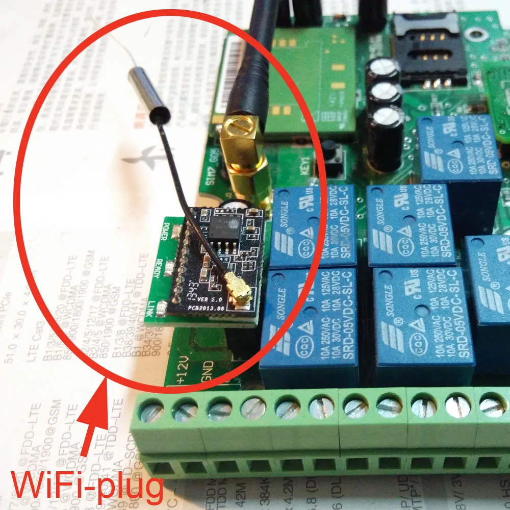 Free shipping Smart wireless WiFi Plug Module for GSM RELAY gsm remote controllerin Access