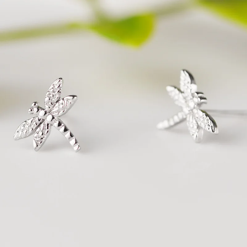 Женские гипоаллергенные серьги гвоздики со стрекозой|stud earrings|stud earrings for womenearrings