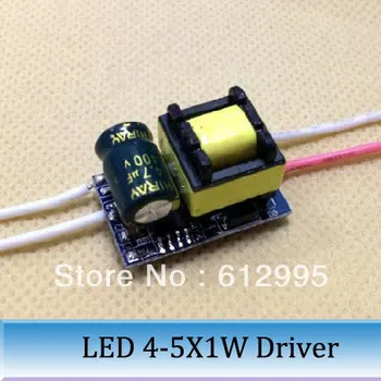 

20pcs 4-5 x1w LED constant current drive power supply E27 built-in power driver 5 w bulbs power supply