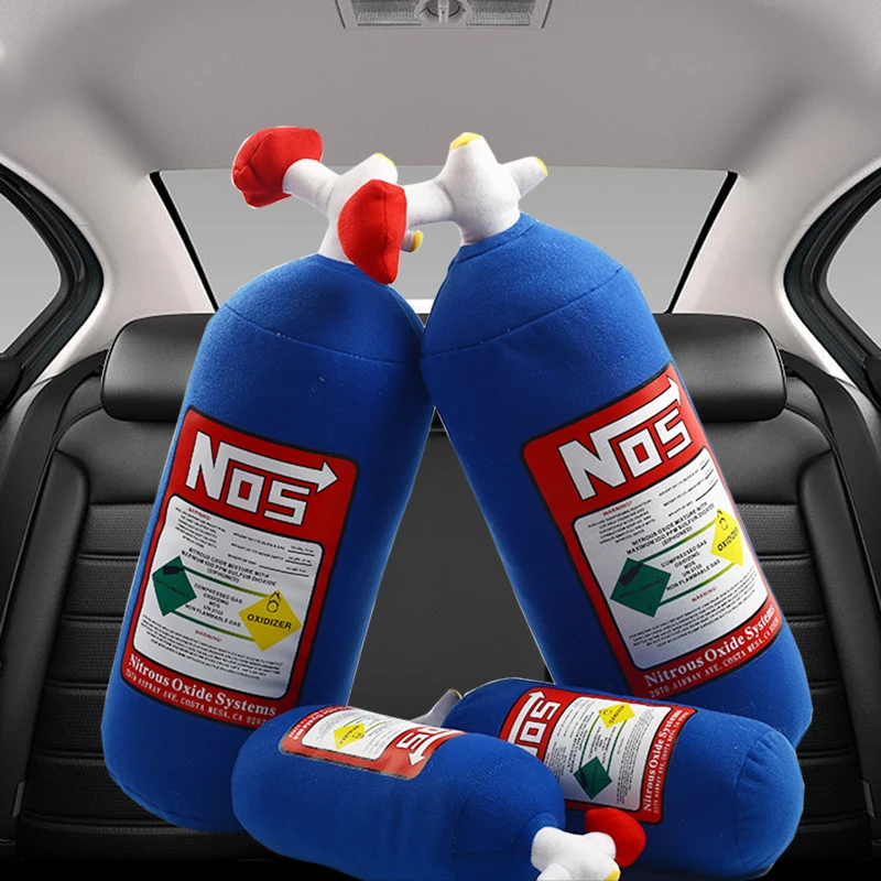 NOS Nitrous Oxide Bottle Pillow Plush Toy Turbo JDM Cushion Gift Decor