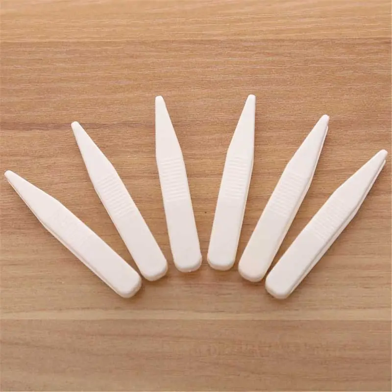 12Pcs 2" Plastic Tweezers Clips for Eyelid Tape Sticker Tool Fuse Beads Facial Mask Contact Lens Pill Food Grade