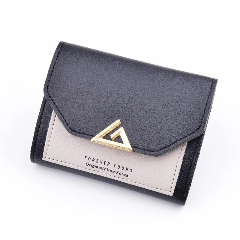 

Women Wallet Short Leather Ladies Metal Designer Wallets for Women Mini Candy Color Clutch Brand Female Coin Purse Card Holder.