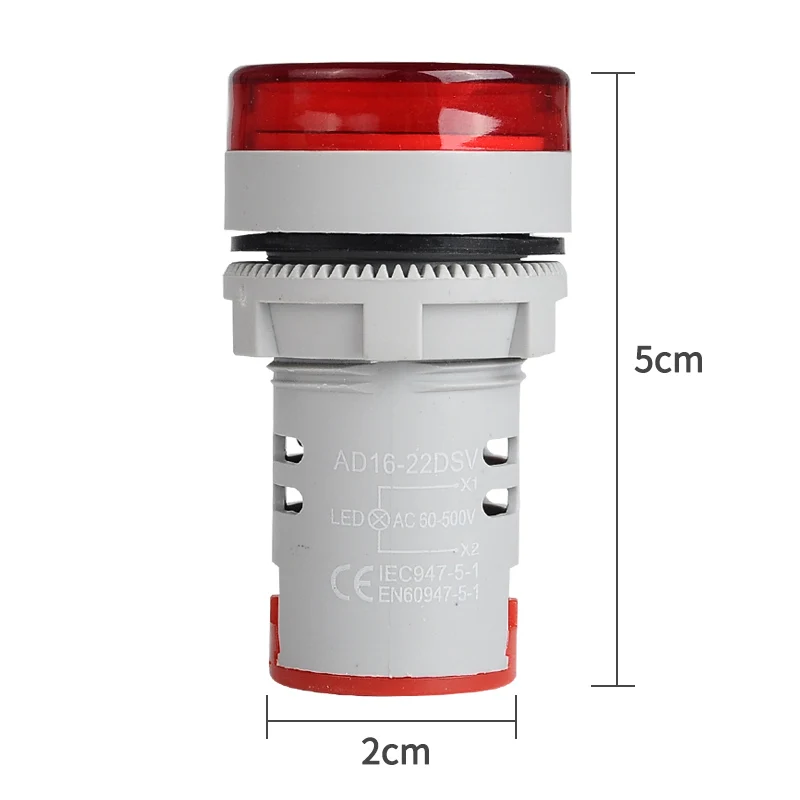 22 мм светодиодный цифровой дисплей Калибр Вольт Напряжение метр Индикатор сигнальная лампа вольтметр с подсветкой тестер комбинированный диапазон измерения 60-500 В AC