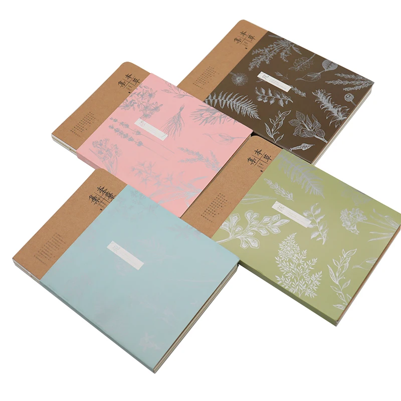 

Chinese Stationery Note for Natural Dot Inner Pages Plant Pattern A5 Empty Pages Notebook Journal DIY Personal Diary Note Book