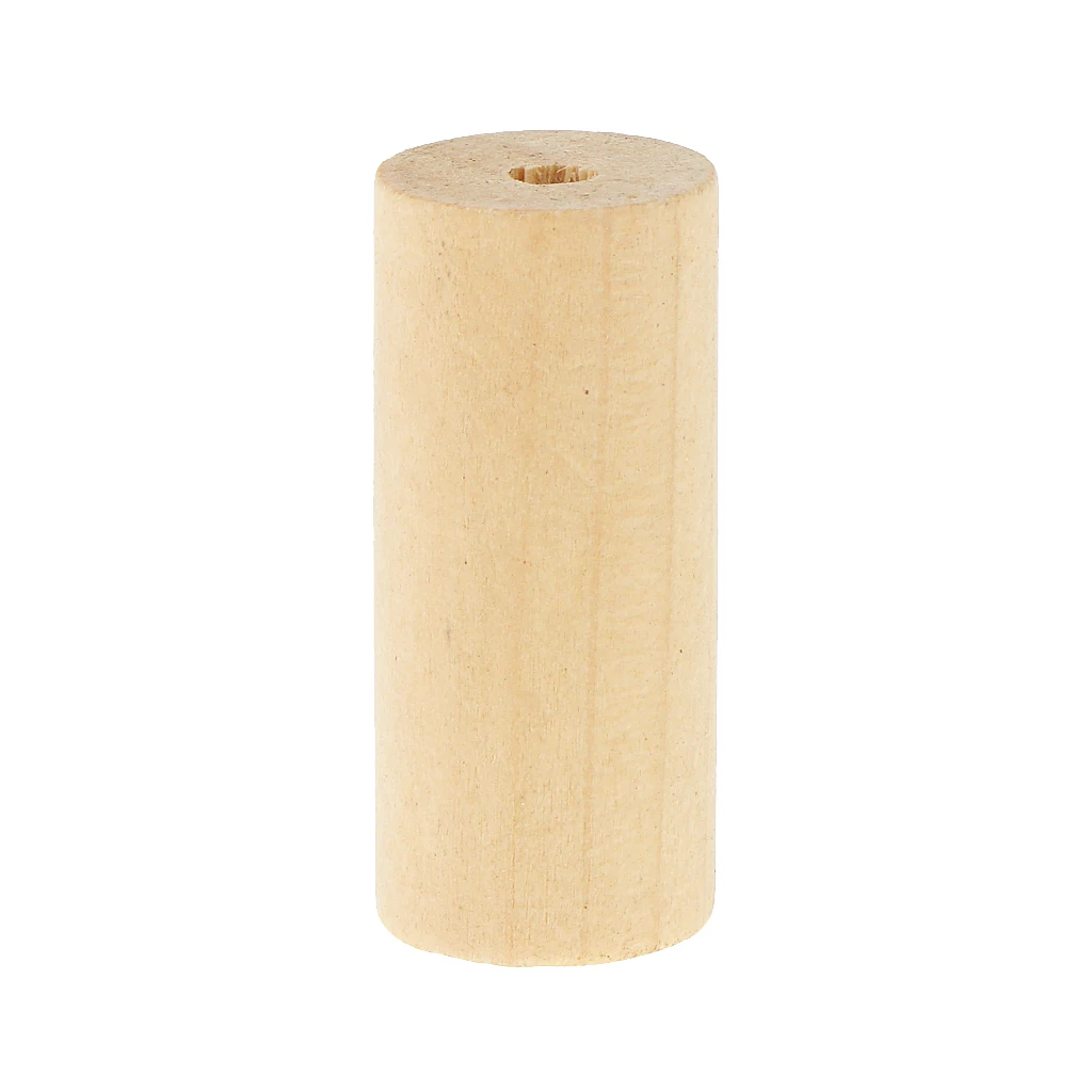 20 Pieces  Montessori Teaching Aids Material Wooden Beads Cylinder Unfinished Tube Bead DIY Crafts Toy 